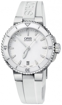 Buy this new Oris Aquis Date 36mm 01 733 7652 4156-07 4 18 31 ladies watch for the discount price of £900.00. UK Retailer.